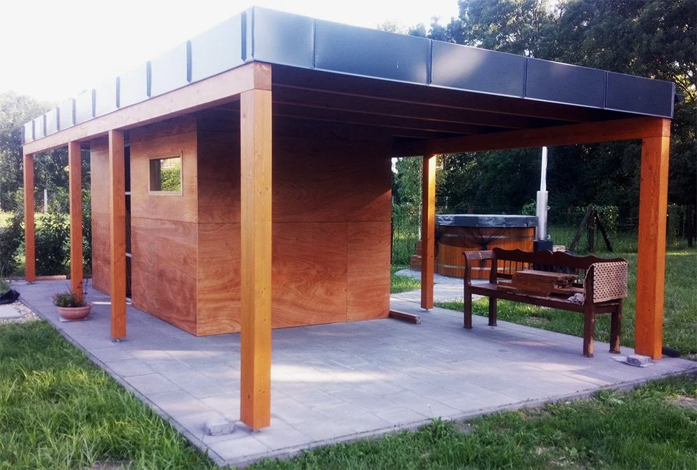 Kerti pavilon építése fából Érd, Budapest, Pest megye: woodbak.hu