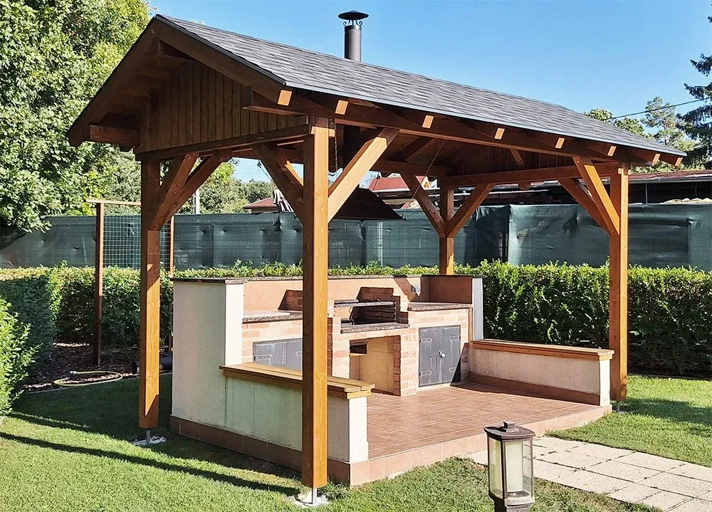 Kerti kiülő építése fából Érd, Budapest, Pest megye: woodbak.hu