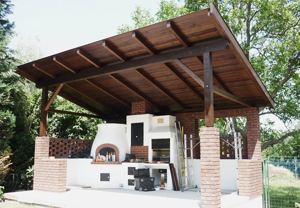 Kerti konyha építése fából Érd, Budapest, Pest megye: woodbak.hu